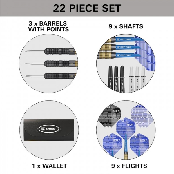 Steel Dartset (3 Stk.) Josh Rock Brass 22g 2025