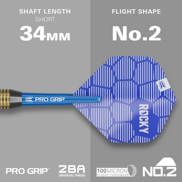 Steel Dartset (3 Stk.) Josh Rock Brass 22g 2025