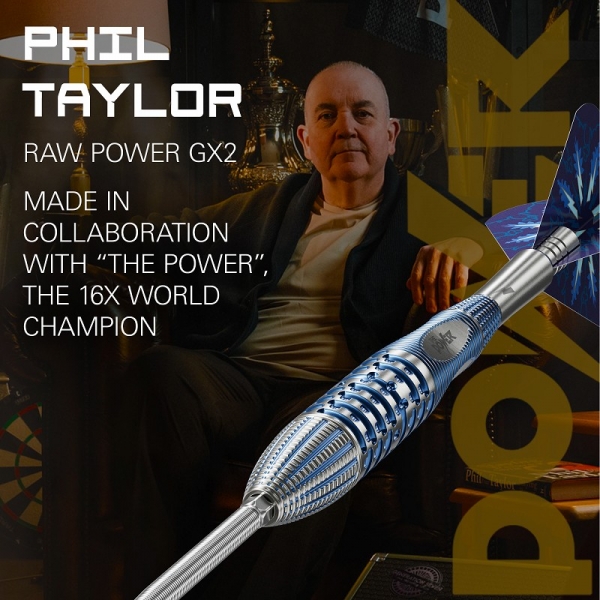 Steel Dartset Phil Taylor Raw Power GX2 SP 95%