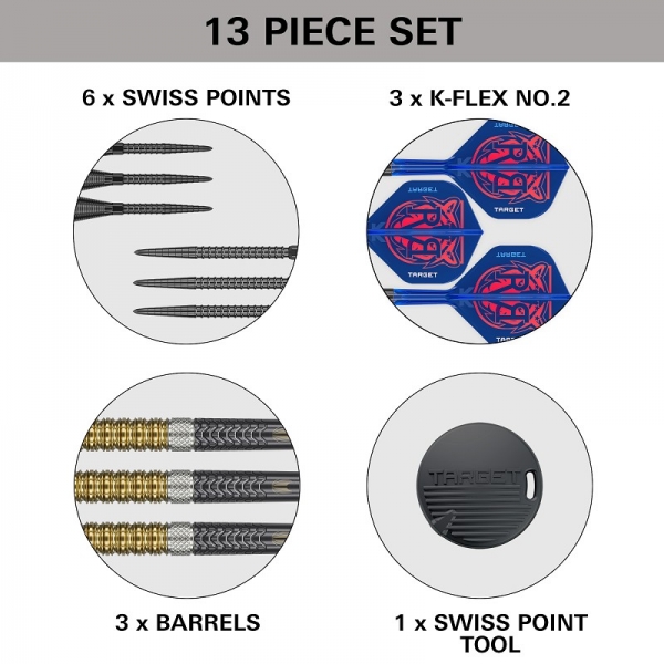 Steel Dartset Raymond van Barneveld RVB GEN6 95% SP