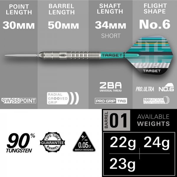 Steel Dartset Hydro 90% 01 SP 2025