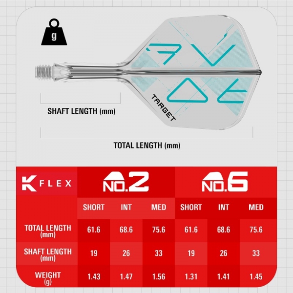 K-FLEX (3 Stk) Flight & Schaft (No 6) Rove