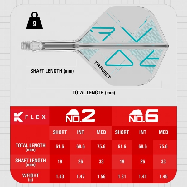 K-FLEX (3 pcs) Flight & Shaft (No 2) Rove