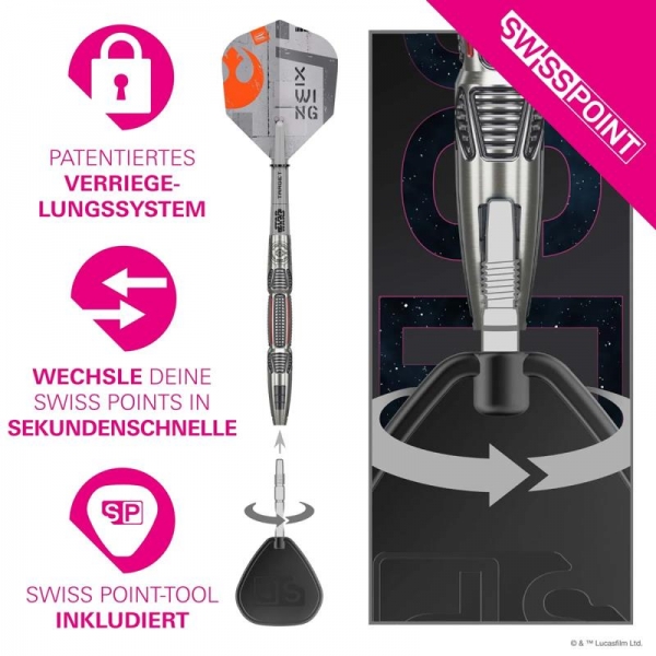 Steel Dartset Starwars-X-Wing 90%