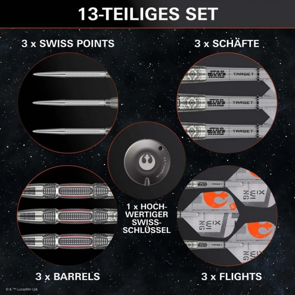 Steel Dartset Starwars-X-Wing 90%