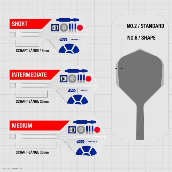 K-FLEX (3 Stk) Flight & Schaft R2D2 Starwars (No 2)