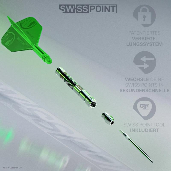 Steel Dartset LUKE SKYWALKER 'THE JEDI KNIGHT' LIGHT SABER EDITION 95% 24g