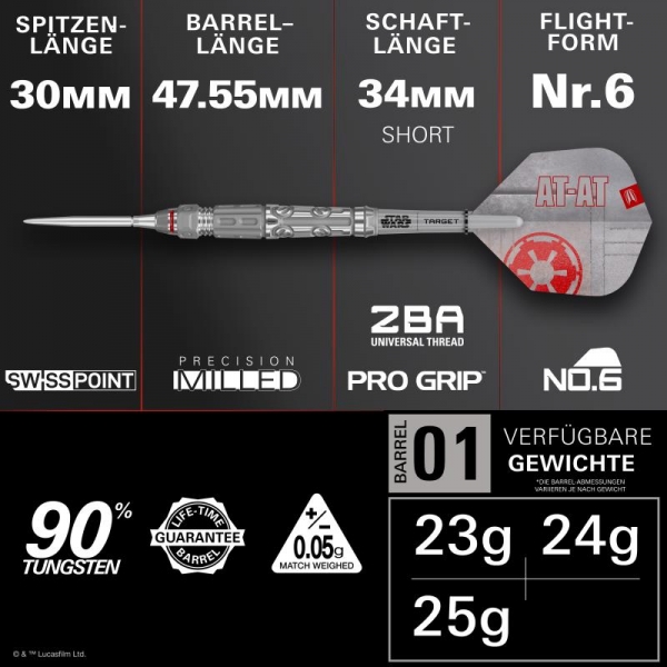 Steel Dartset Starwars AT-AT 90% 23/24/25G 2026