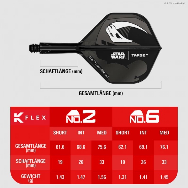 K-FLEX (3 pcs) Flight & Shaft Starwars Mandalorian (No2) Gift Set 2026