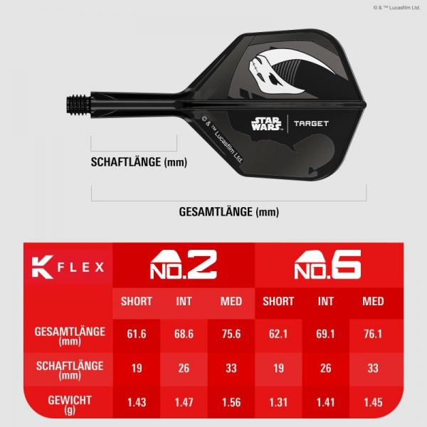 K-FLEX (3 pcs) Flight & Shaft Starwars Mandalorian (No6) Gift Set 2026