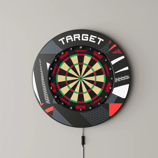 Target Patterned Notched Surround – Schwarz
