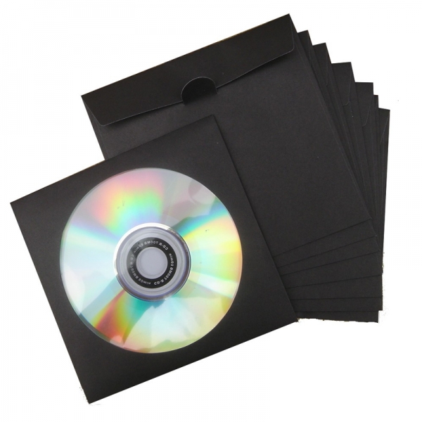 CD paper sleeves claps black