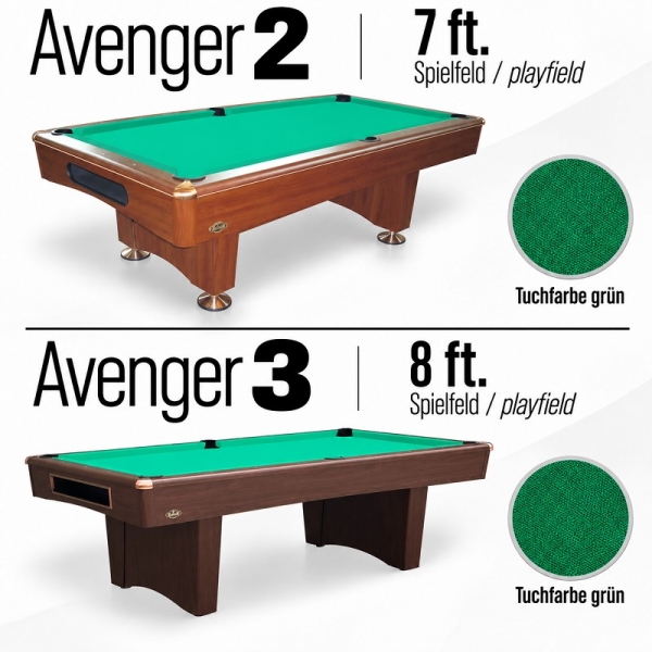 Billiard table Avenger Pool brown