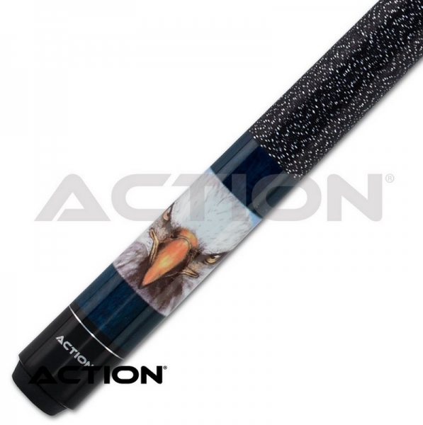 Pool Queue 2-tlg. Action Adventure Eagle / Klebleder 13 mm / L:148 cm