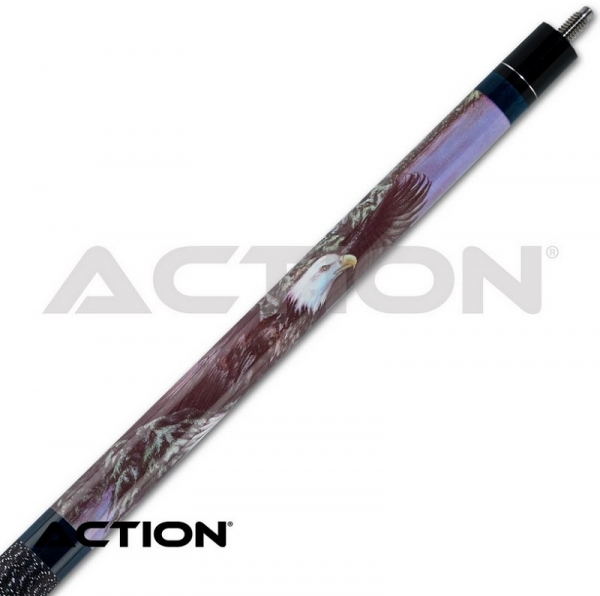 Pool Queue 2-tlg. Action Adventure Eagle / Klebleder 13 mm / L:148 cm