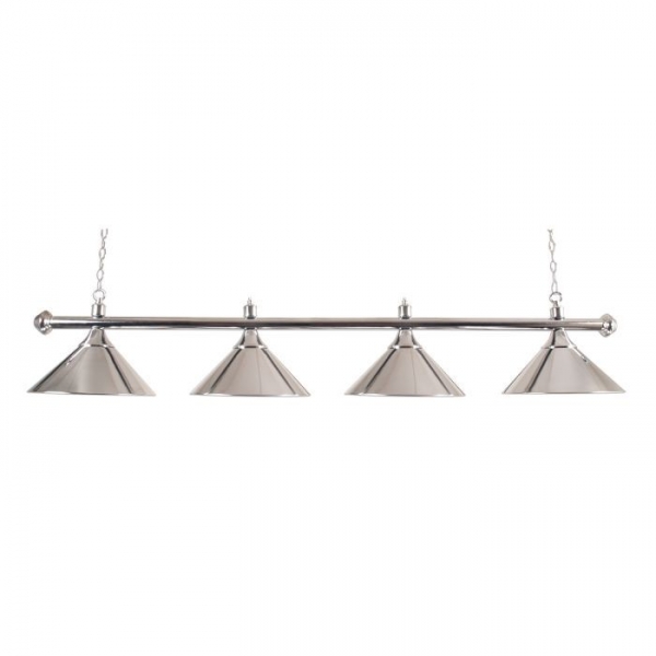 Billard Lampe 4 Schirme Aluminium/Chrom