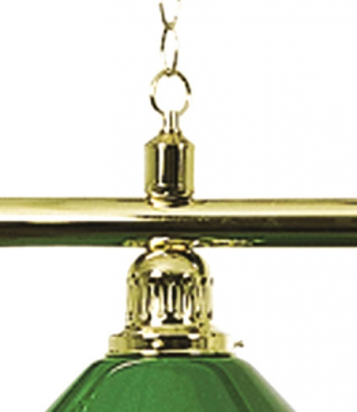 Billard Lampe 3 flammig Hängebalken goldfarbig