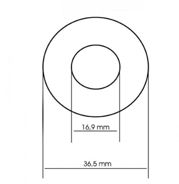 Plastikring für Gummipuffer, für Spielerstangen Durchmesser 16 mm, 16 Stück