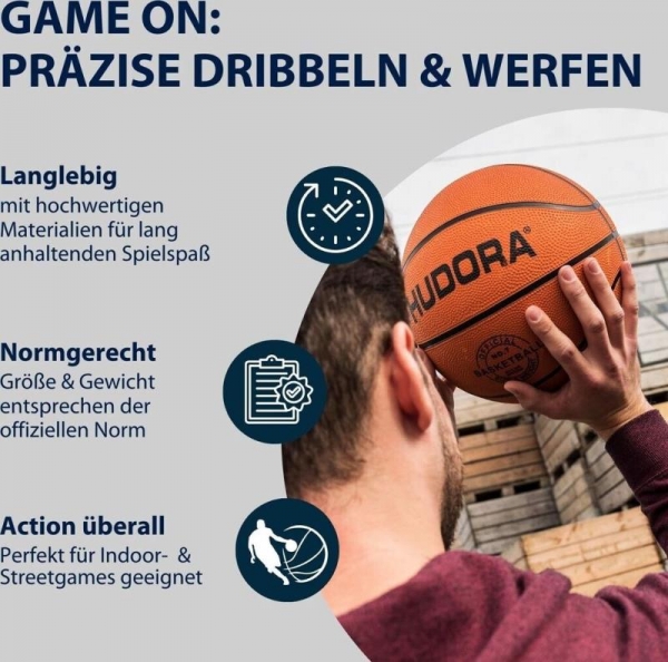 Basketball Größe 7 orange unaufgeblasen