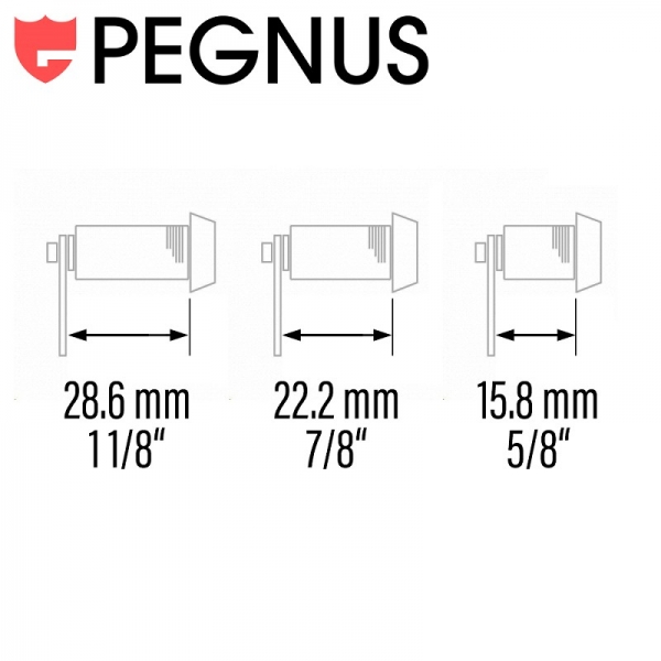 Automaten Service Schloss Set 2 Stück Pegnus KA C1403 Länge 16 mm - 5/8" 22,2 mm - 7/8" 28,6 mm - 1 1/8"
