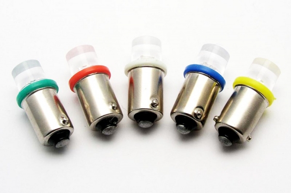 Pinball LED with BA9S socket 6 Volt various colors