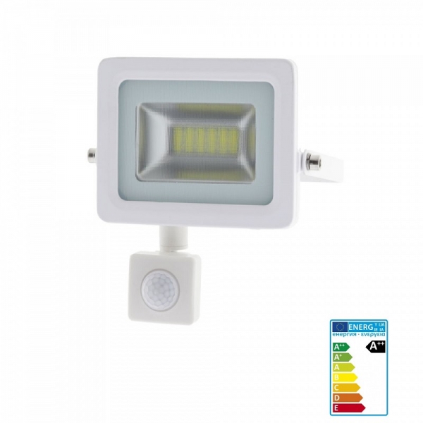 Led SMD Fluter weiß G2 10 Watt mit Bewegungsmelder kaltweiß