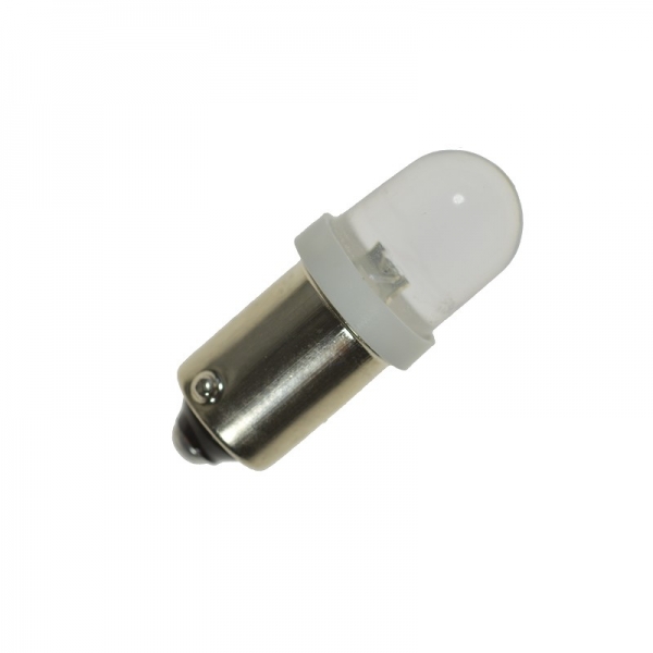 Flipper LED BA9S 6,3 Volt AC klare runde Linse 40°