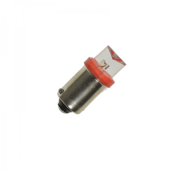 Flipper LED BA9S 6,3 Volt AC klare konkave Linse 140°