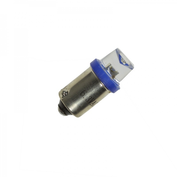 Flipper LED BA9S 6,3 Volt AC klare konkave Linse 140°