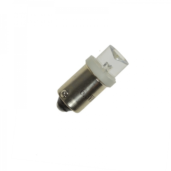 Flipper LED BA9S 6,3 Volt AC klare konkave Linse 140°