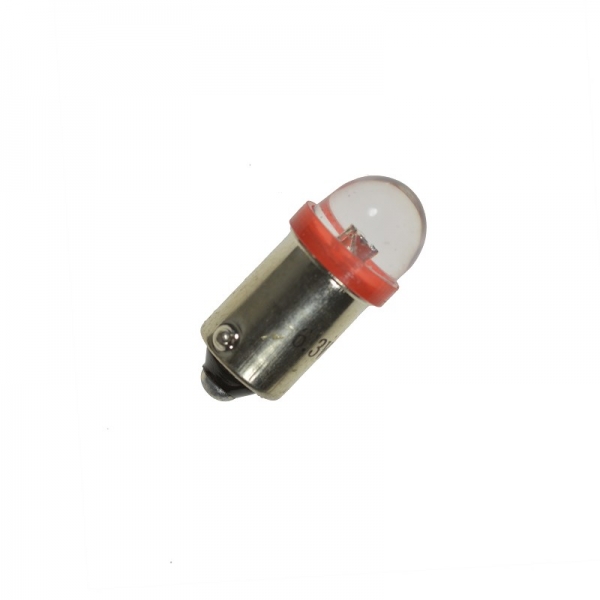 Flipper LED BA9S 6,3 Volt AC klare runde kurze Linse 90°