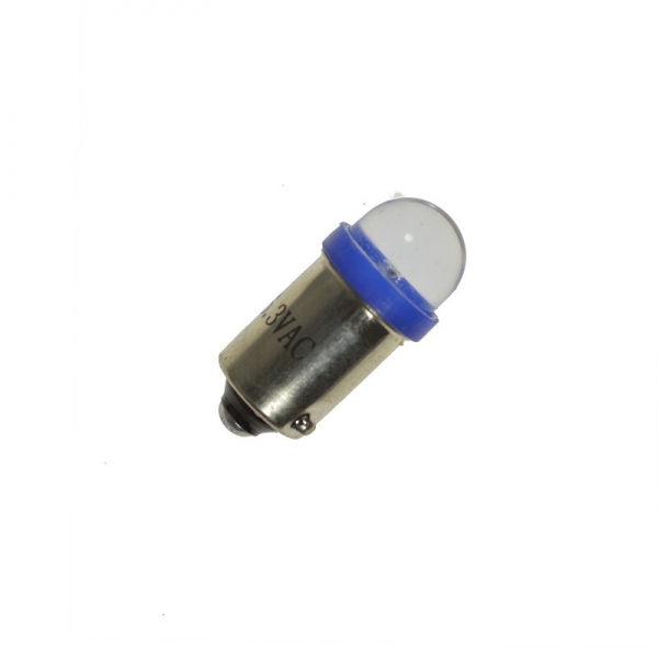 Flipper LED BA9S 6,3 Volt AC klare runde kurze Linse 90°