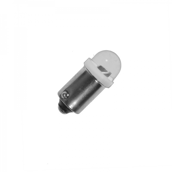 Flipper LED BA9S 6,3 Volt AC klare runde kurze Linse 90°