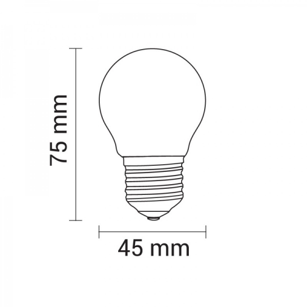LED Birne Kunststoff E27 G45 6W 230 Volt