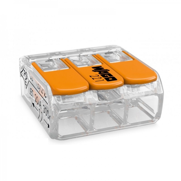 Wago Compact Verbindungsklemme für 3 Leiter