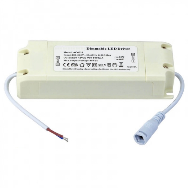 Netzteil dimmbar für LED Panel 30-32 Volt 900-1000 mA