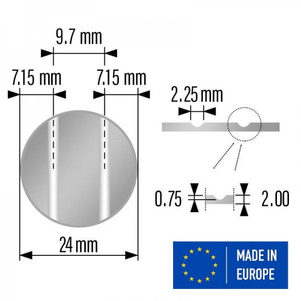 Profil Jeton J5 24 x 2.00  mm 2S 100 Stück