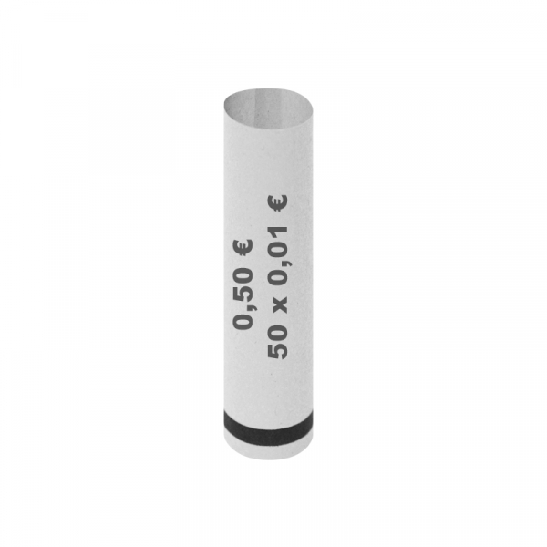 Coin sleeves for coin counting devices or for manual filling 50 x 0,01 Euro