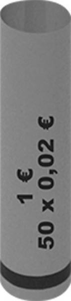Coin sleeves for coin counting devices or for manual filling 50 x 0,02 Euro