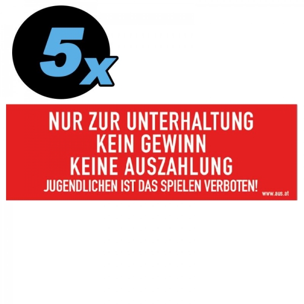 Aufkleber, Nur zur Unterhaltung, 35x105mm