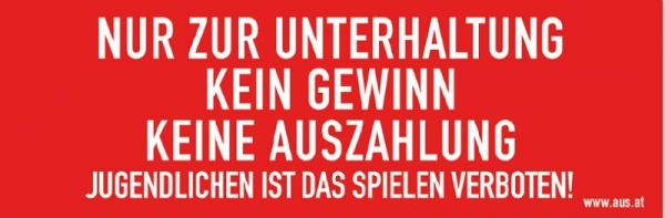 Aufkleber, Nur zur Unterhaltung, 35x105mm