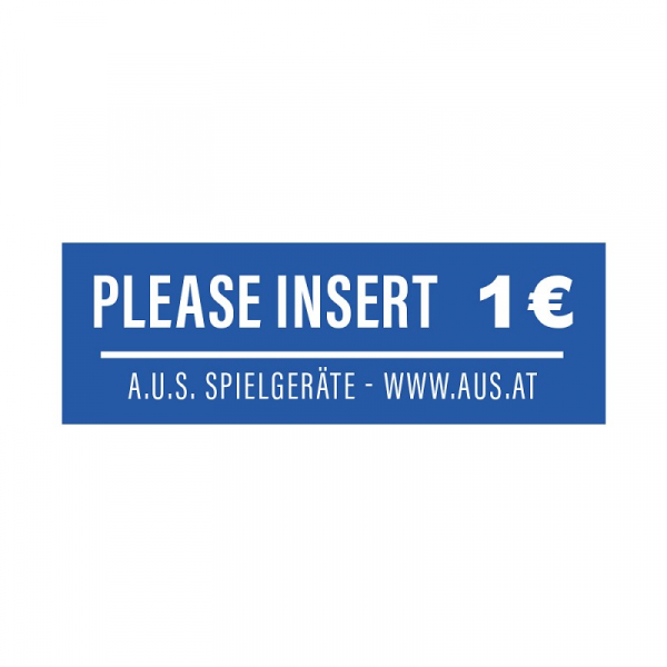 Self adhesive sticker 1 Euro 30 x 10 mm 5 pieces