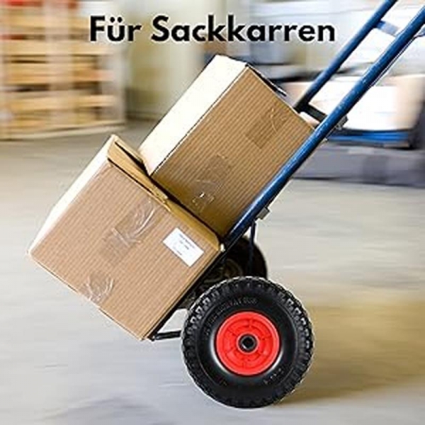 Rad Bollerwagen Reifen &  Radbefestigung Sackkarre Ersatzrad Vollgummi pannensicher
