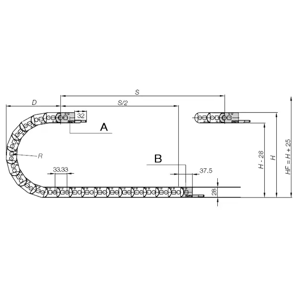 Ernergie Kette Igus®  Serie 1400