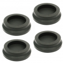 Leg Leveler Rubber Castors - Set Of 4