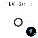 Flipper Gummi schwarz, Innendurchmesser 30 mm,1 1/4"