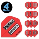 4 Flight Set (12 pcs) Standard Polyester Pentathlon red HD150 super strong