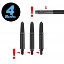 4 Carbon Ersatztop Sets (12 Stk) für Carbon Titanium