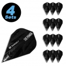 4 Flight Sets (12 Stk) Vapor Ghost Power Bolt schwarz Phil Taylor