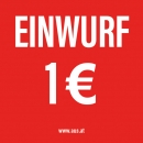 Aufkleber Einwurf 1 Euro 50x50mm